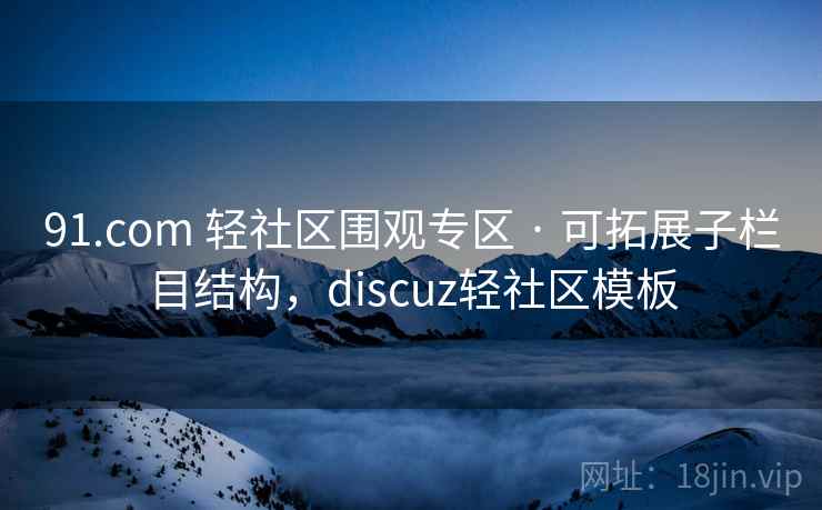 91.com 轻社区围观专区 · 可拓展子栏目结构，discuz轻社区模板