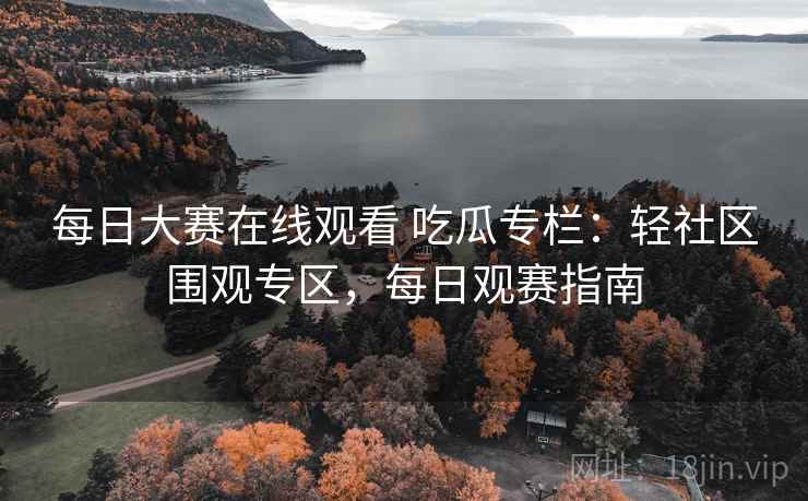 每日大赛在线观看 吃瓜专栏：轻社区围观专区，每日观赛指南